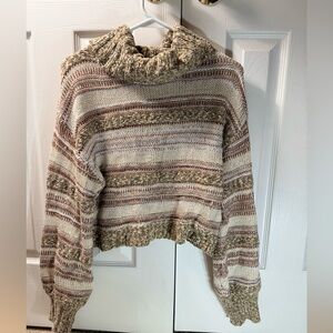 Altar'd State Earthy Tones Cowl Neck Sweater